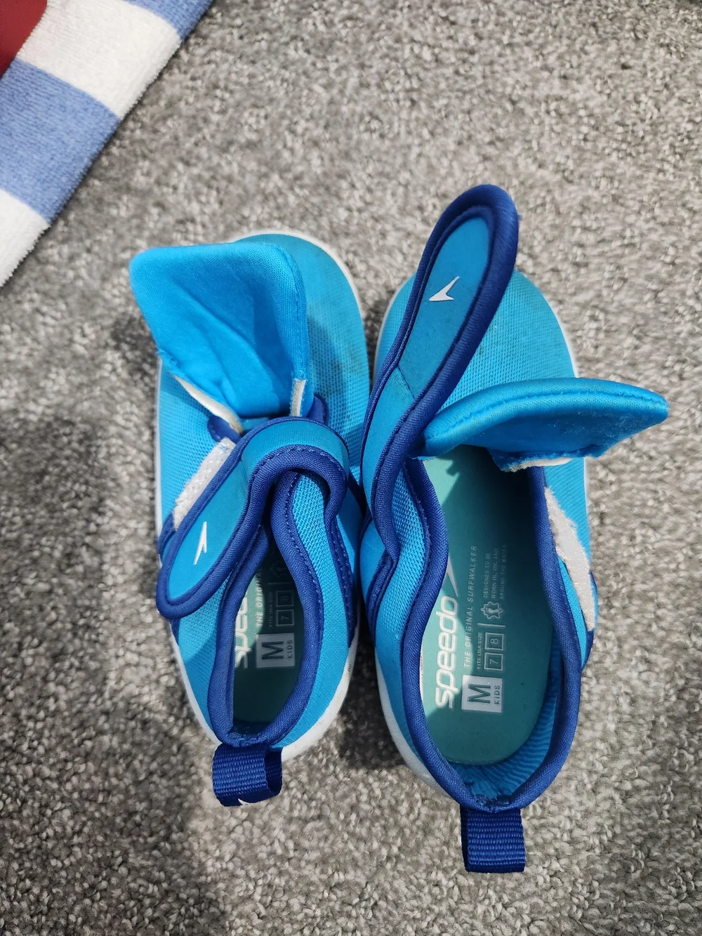 Speedo Kids' Blue Slip-On Swim Shoes Size 7/8